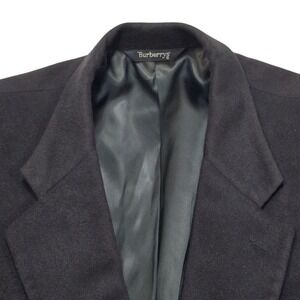 Vintage Burberry's 100%‎ Cashmere Wool Blend Coat Blazer Jacket Classic Black